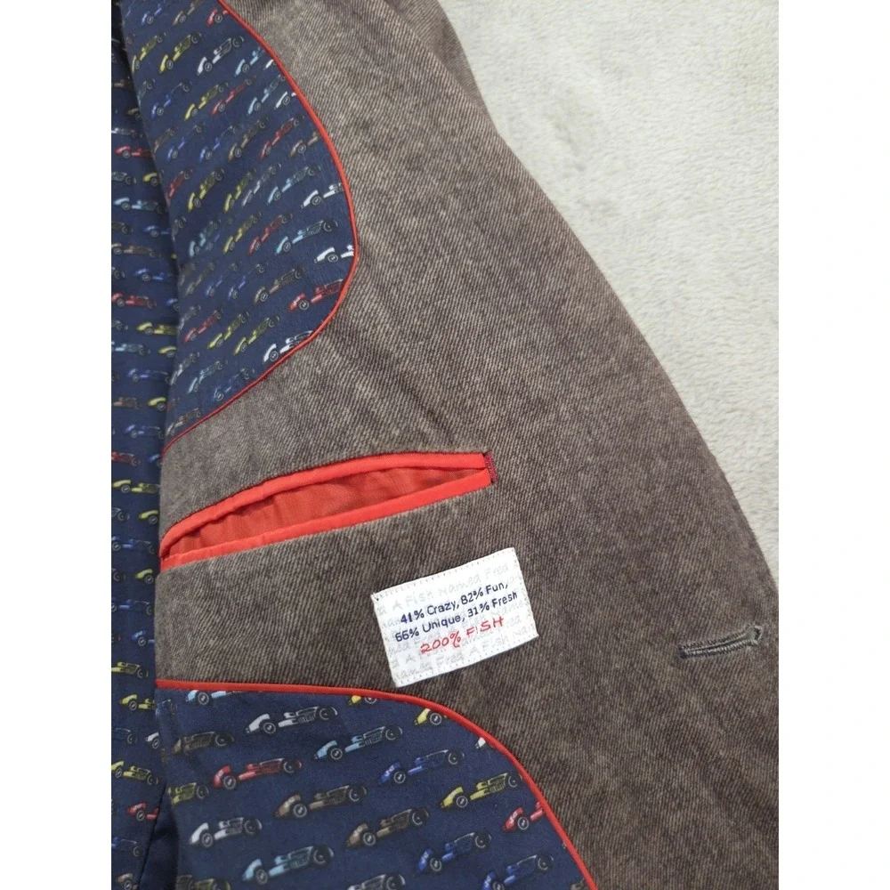 A Fish Named Fred Blazer Mens 38R Velour Sport Coat
